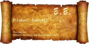Biebel Bandó névjegykártya