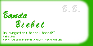 bando biebel business card